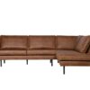 Sofa narożna prawostronna Rodeo koniakowa Be Pure