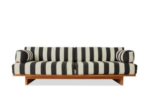 Sofa z drewna tekowego stracciatella HKliving