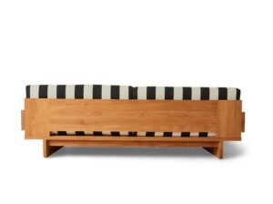 Sofa z drewna tekowego stracciatella HKliving