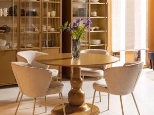 Stół do jadalni Blanco 120 cm – miodowy żółty Be Pure