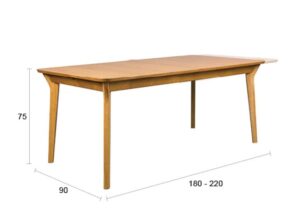 Stół Ellen 180/220 cm naturalny Zuiver