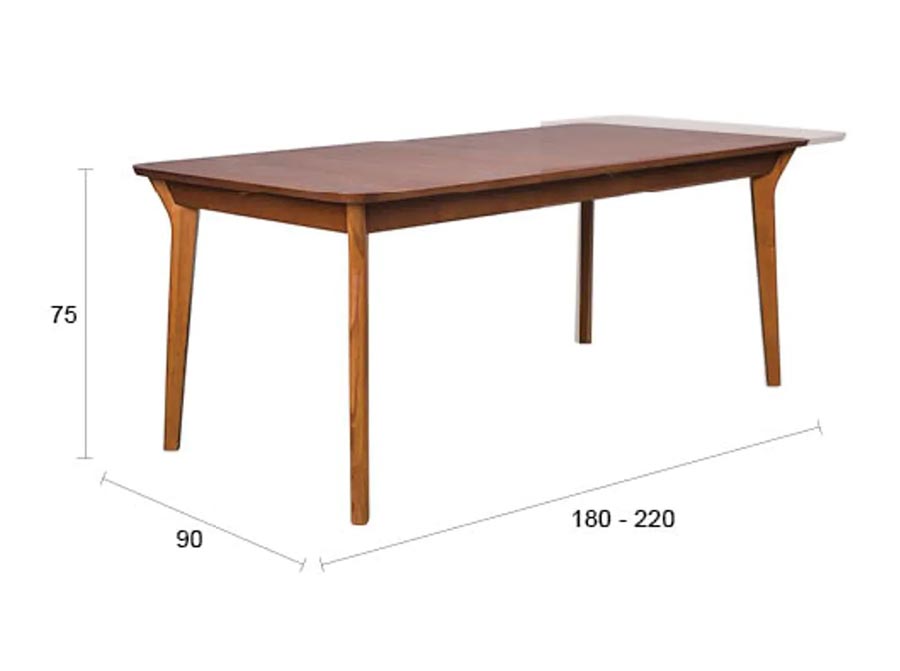 Stół Ellen 180-220 cm orzech Zuiver