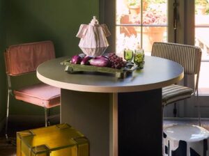 Stołek Resin żółty vintage HKliving