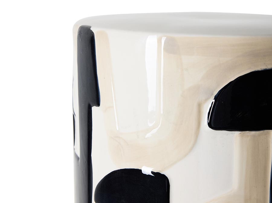 Stolik boczny Ceramic czarny tusz HKliving