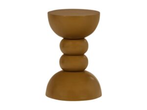 Stolik boczny Miel z drewna mango w kolorze miodowo-żółtym Woood