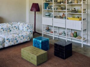 Stolik boczny Tiled oliwkowy HKliving