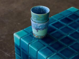 Stolik boczny Tiled turkusowy HKliving