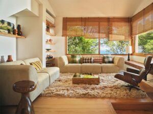 Stolik kawowy z blokiem lustrzanym 90x90 cm dymny brąz HKliving