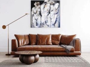 Stolik kawowy z brązowego marmuru Astro Marle Home