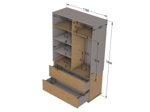 Szafa duża Bloom Wood Luck