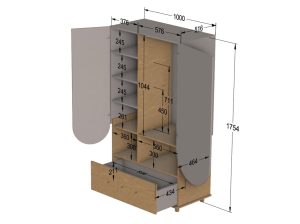 Szafa mniejsza Bloom Wood Luck