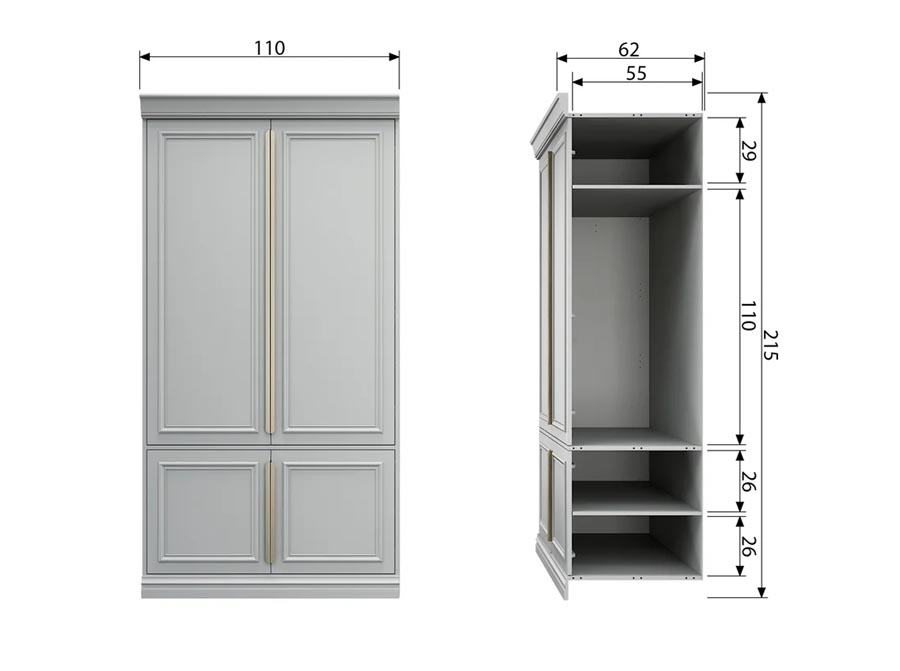 Szafa Organize 62 cm Be Pure