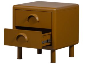 Szafka nocna Rune metalowa kolor miodowy Woood