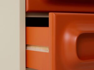 Szafka nocna Space pomarańczowa kremowa HKliving