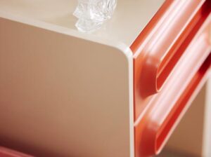 Szafka nocna Space pomarańczowa kremowa HKliving