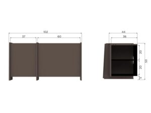 Szafka RTV Brock 102 cm brązowa Woood