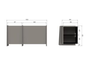 Szafka RTV Brock 102 cm ciepła szarość Woood
