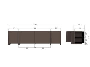 Szafka RTV Brock 200 cm brązowa Woood