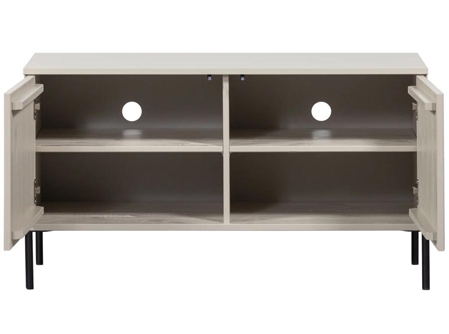 Szafka RTV Gravure z drewna sosnowego 100 cm dust Woood