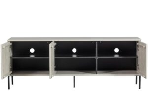 Szafka RTV Gravure z drewna sosnowego 150 cm dust Woood