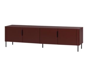 Szafka RTV Gunnar 200 cm burgundowa Woood