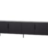 Szafka RTV Gunnar 200 cm z drewna sosnowego czarny mat Woood