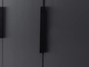 Szafka RTV Gunnar 154 cm z drewna sosnowego czarny mat Woood