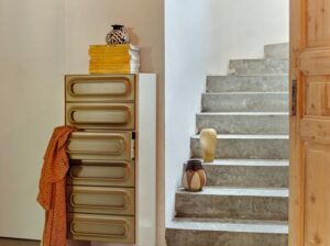 Szafka Space 6 szuflad zielona kremowa HKliving