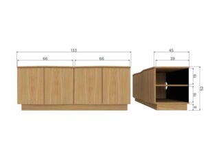 Szafka TV dębowa Zuma 133 cm Woood