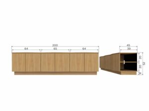 Szafka TV dębowa Zuma 200 cm Woood