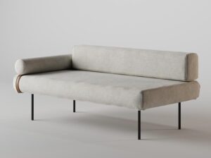 Szezlong 160 cm z podłokietnikiem Clare Absynth