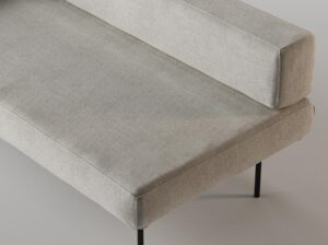 Szezlong 160 cm z podłokietnikiem Clare Absynth