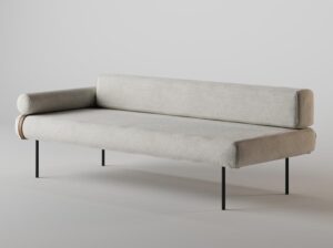 Szezlong 200 cm z podłokietnikiem Clare Absynth