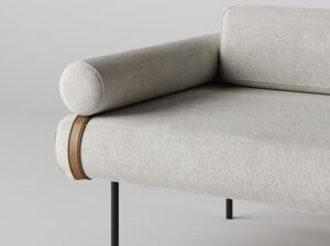 Szezlong 200 cm z podłokietnikiem Clare Absynth