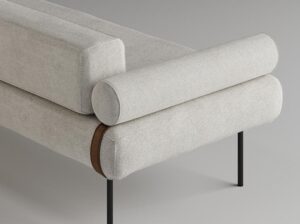 Szezlong 200 cm z podłokietnikiem Clare Absynth