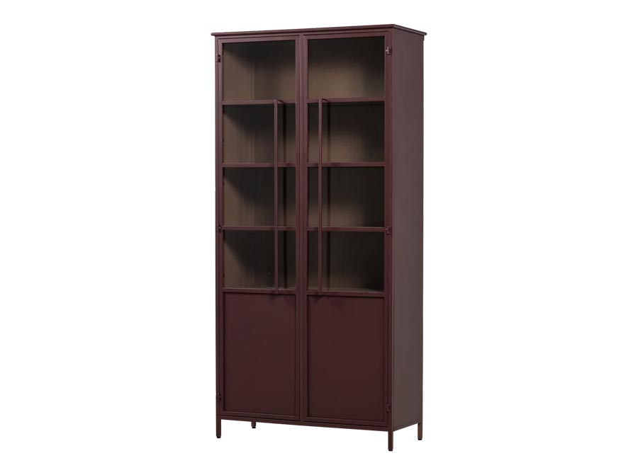 Witryna dwudrzwiowa Exhibit XL burgundowa Woood