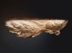 Żyrandol Mist złoty 120 cm Gie El