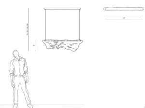 Żyrandol Mist złoty 120 cm Gie El