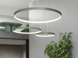 Żyrandol Rio oliwkowy LED Thoro